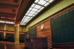 The Old Chicago Stock Exchange trading room (1894) at the Art Institute of Chicago.