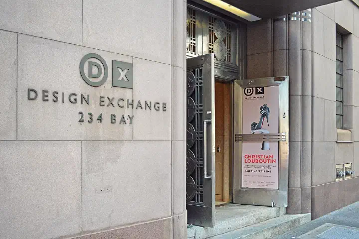 Christian Louboutin Exhibit at Design Exchange, Toronto, housed inside the old Toronto Stock Exchange building