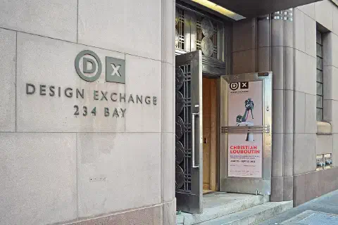 Christian Louboutin Exhibit at Design Exchange, Toronto, housed inside the old Toronto Stock Exchange building